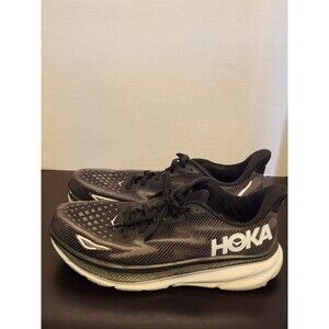 Size 12.5D - Hoka One One Clifton 9 Black White